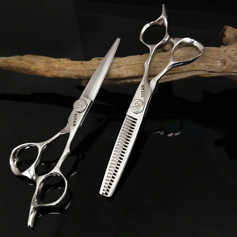 TITAN professional hairdresser barber hairdressing hair cutting thinning set of 7inch hair scissors