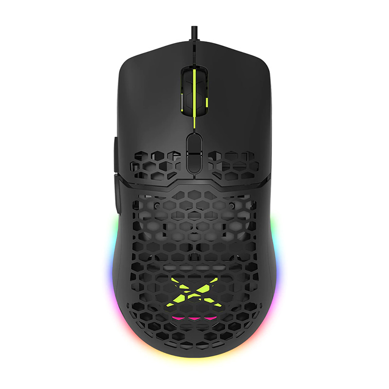 Delux M700 PMW3389 RGB Gaming Mouse 67g Lightweight Honeycomb Shell Ergonomic Mice with Soft rope Cable For Computer Gamer