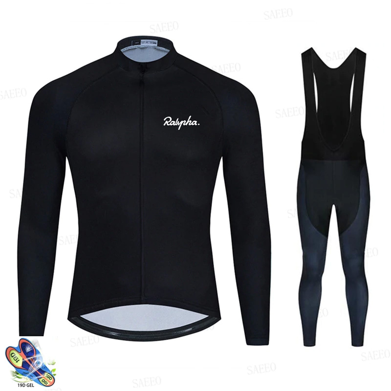 Raphaful 2020 Winter Cycling Clothing Men's Long Sleeve Fleece Cycling Jersey Breathable Ropa Ciclismo Invierno Hombre Termica