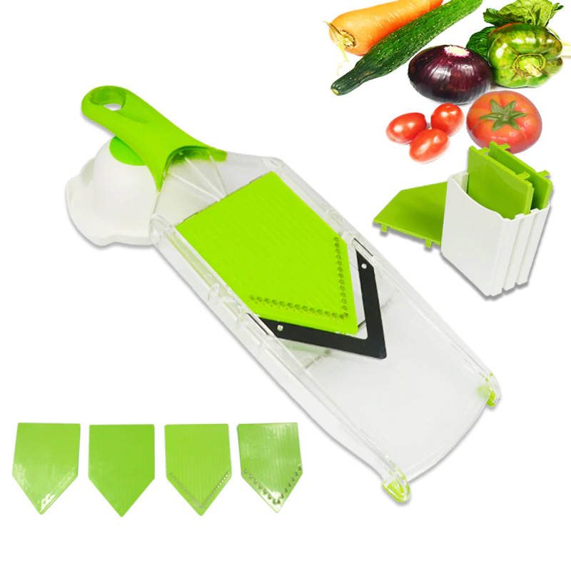WALFOS Mandoline Slicer Manual Vegetable Cutter with 4 Blade Potato Carrot Grater for Vegetable Onion Slicer Kitchen Accessories