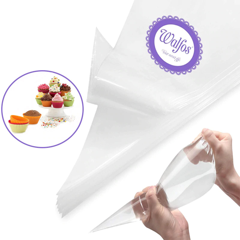 WALFOS 100PCS Pastry Bags DIY Cooking For Cake Cream Decorating Tips Fondant Pastry Bag Tools Kitchen Baking Accessories
