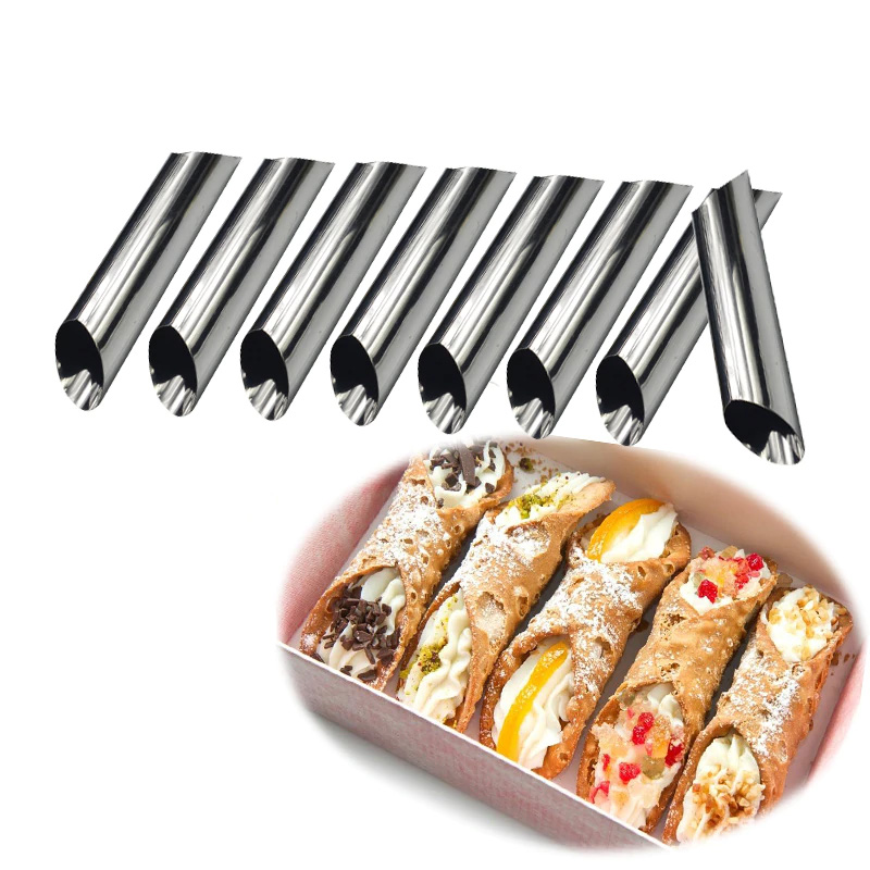 8 pieces Cannoli Forms Dessert Pastry Cream Molds Stainless Steel DIY Baking Mold Cake Kitchen Mold Cooking Tool