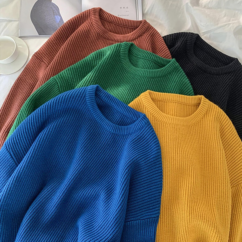 LAPPSTER Men 한국 패션 스웨터 2020 Mens 겨울 하라주쿠 두꺼운 스웨터 남성 풀오버 하라주쿠 Streetwear 솔리드 스웨터