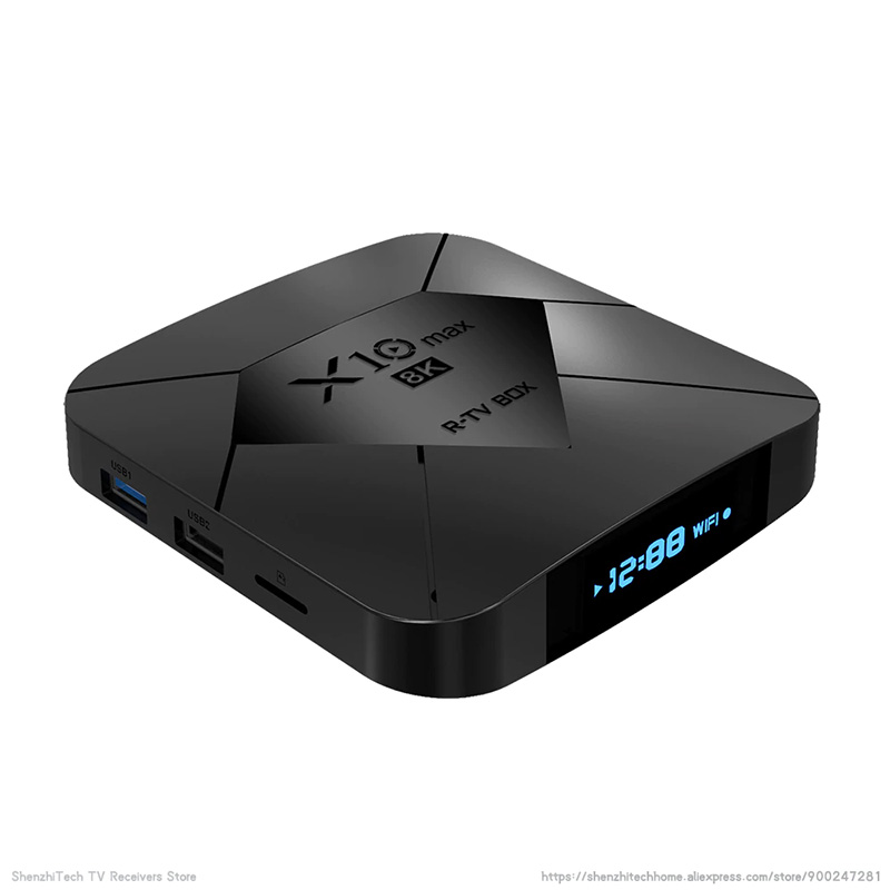 2021 Smart TV Box Android 9.0 Amlogic S905x3 Quad Core DDR3 4GB RAM 128GB ROM Set-Top Receiver X10 Max 8K with WIFI Media Player