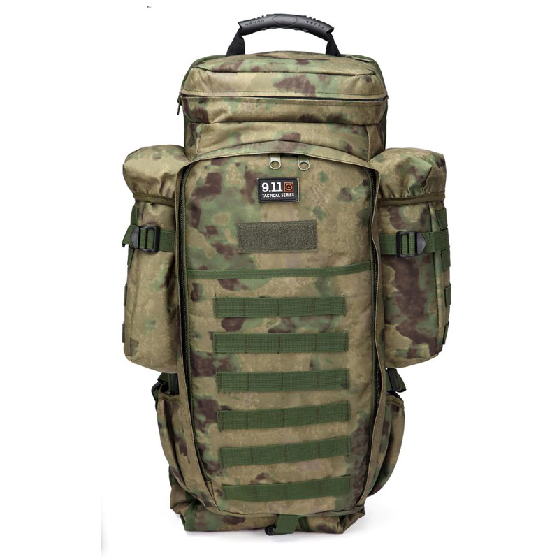 911 Military Combined Backpack 60L Large Capacity Multifunction Rifle Rucksacks Men Travel Trekking Tactical Assault Knapsack