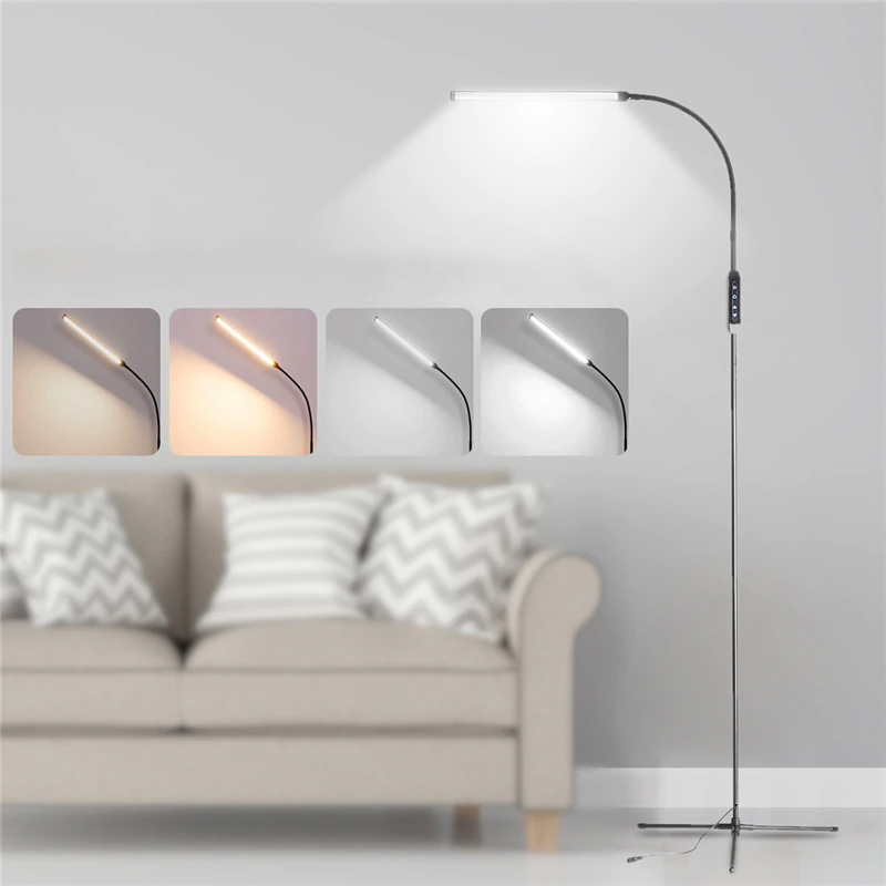 Hot Sale EU/US Plug Indoor Adjustable Height Floor Lamps For LED Light Clamp Dimmable Reading Desktop Lamp Tripod Study Room