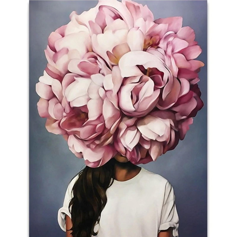 RUOPOTY Frame DIY Women Painting By Numbers Figure Picture Canvas By Numbers Modern Abstract Handpainted Oil Painting For Home