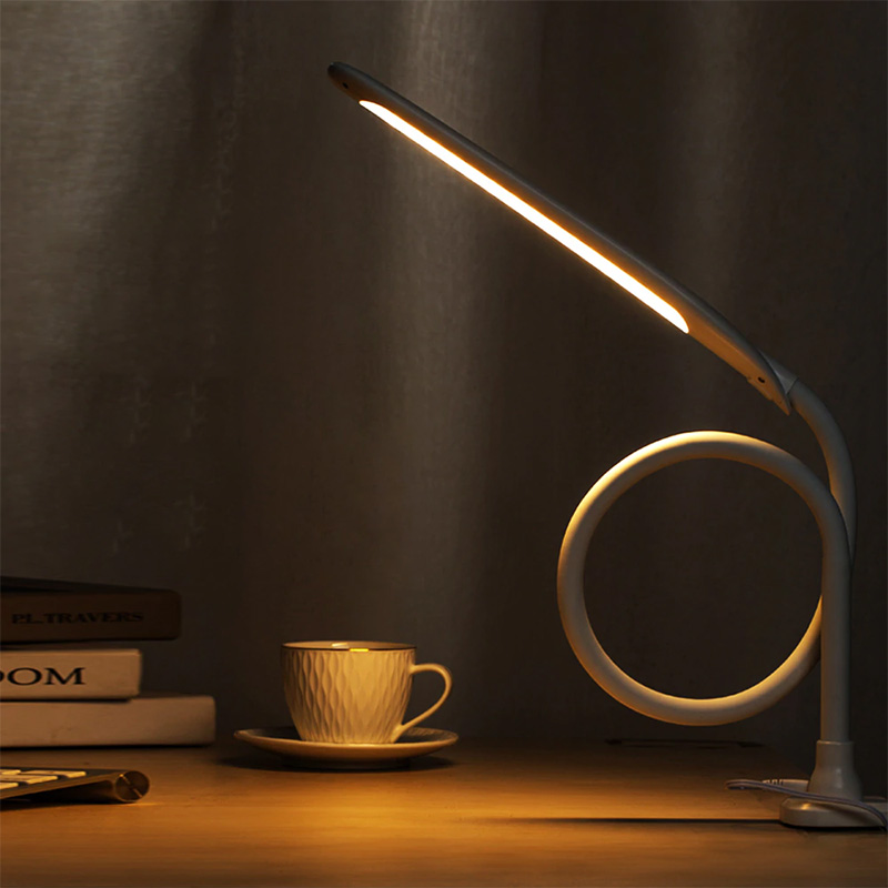Long Arm Table Lamp Led Flexible Gooseneck Touch Dimming Desk Lamp Clip On Lamp For Reading Bedroom Led Light 3 Color Modes