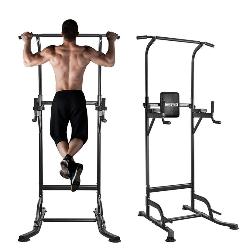 OneTwoFit Power Tower Dip Station Pull Up Bar Fitness Equipment for Home Gym Indoor Horizontal Bar Bodybuilding Exercise Workout