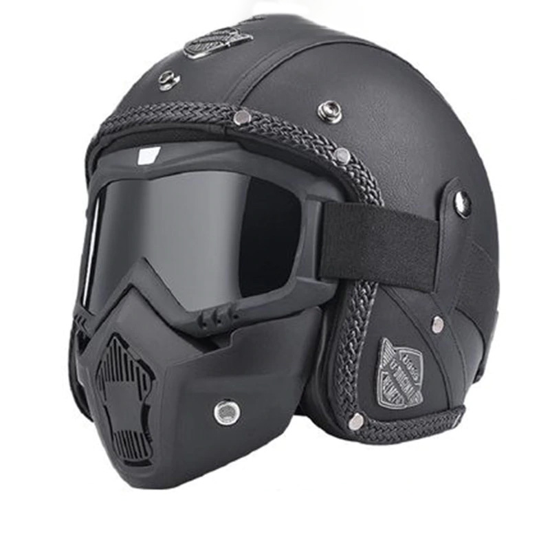 professional Retro Motorcycle helmet Goggle Mask Vintave mask open face helmet cross helmet available DOT approved