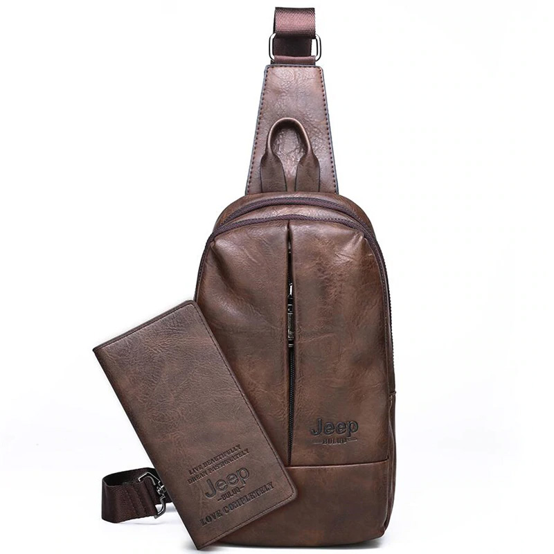 JEEPBULUO Men's Chest Bag Luxury Brands Double Zipper Crossbody Sling Bags Big Size High Quality Men Travel crossbody bag Cool