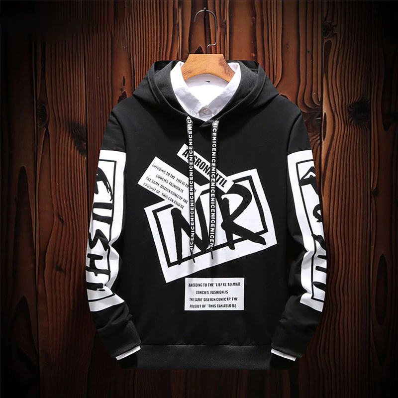 New Casual Oversized HOODIE Men Hip Hop Street Wear Letter Print Sweatshirts Skateboard Men/Woman Pullover Hoodies Male Hoodie
