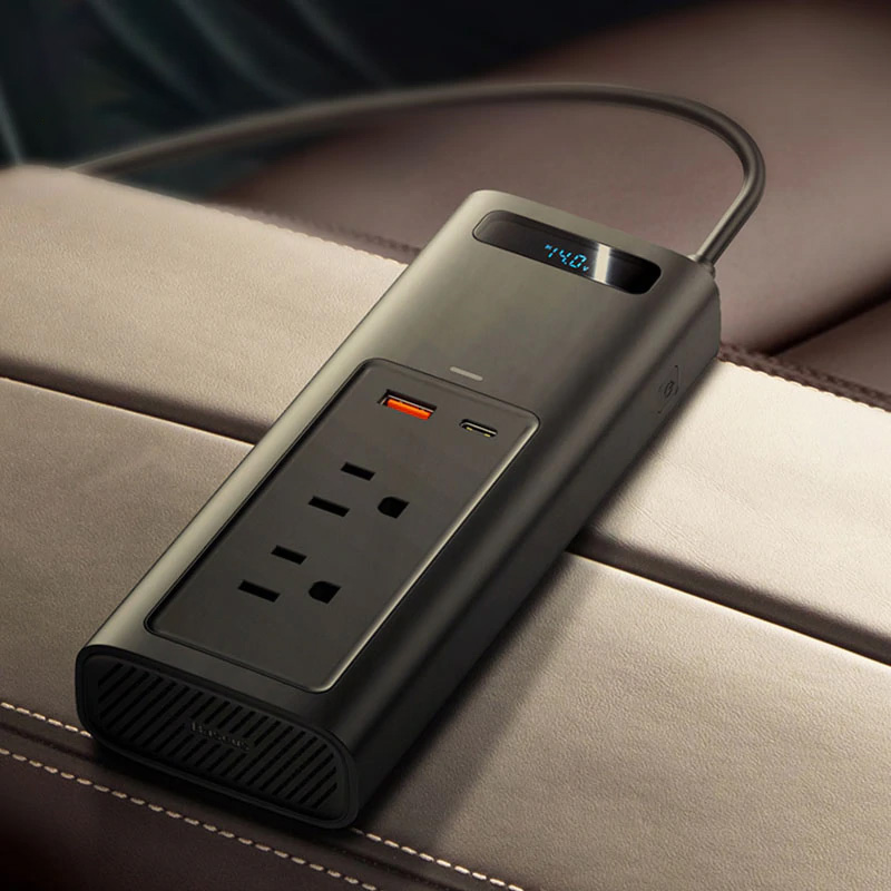 Baseus 자동차 전원 인버터 DC12V AC 110V 휴대용 자동 Inversor 디지털 빠른 충전 전원 어댑터 자동차 충전기 변환기