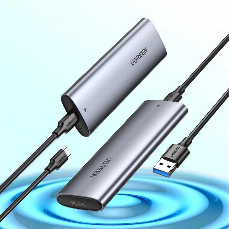 UGREEN SSD 케이스 10Gbps NVMe NGFF M2 SSD 케이스 (PCIe SATA 용) USB SSD 케이스 (외장형 하드 드라이브 용) M-Key & B-Key M.2 SSD 케이스