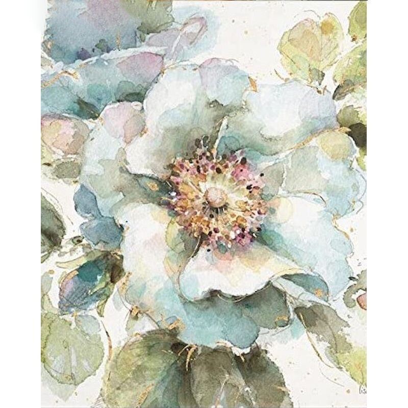 RUOPOTY Picture By Numbers White Blue Flower Oil Paint Kits Handmade DIY Gift Foe Adults Children 60x75cm Frame Home Decoration