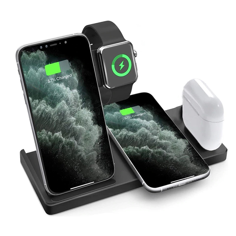 FDGAO 15W Fast Qi Wireless Charger For iPhone 11 8 X XR XS Samsung S20 S10E Apple Watch SE 6 5 4 3 2 Airpods Type C Phone Holder