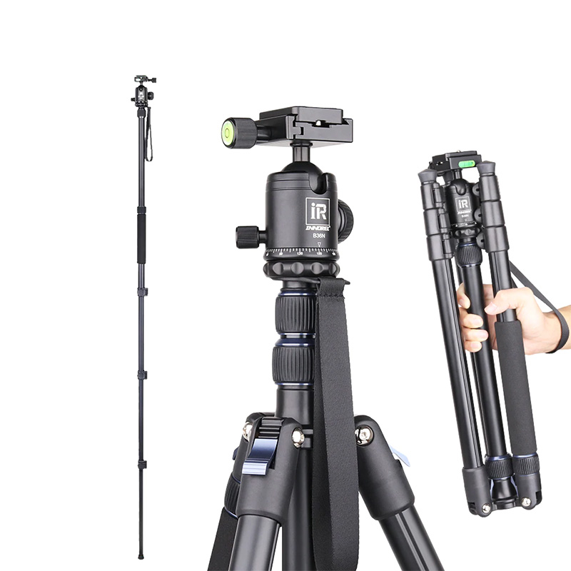 INNOREL RT30 Professional Aluminum Alloy Tripod Monopod Add Ball Head, Max Height 197cm/77.6in For Outdoor Camera Video Recorder