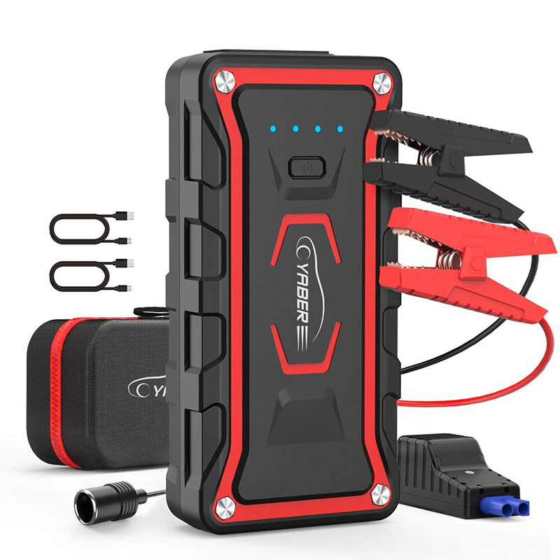 Yaber 20000mAh Jump Starter Emergency Jump starter Battery Power Bank Auto Booster Peak Amper 1600A for All Gas and 7L Diesel