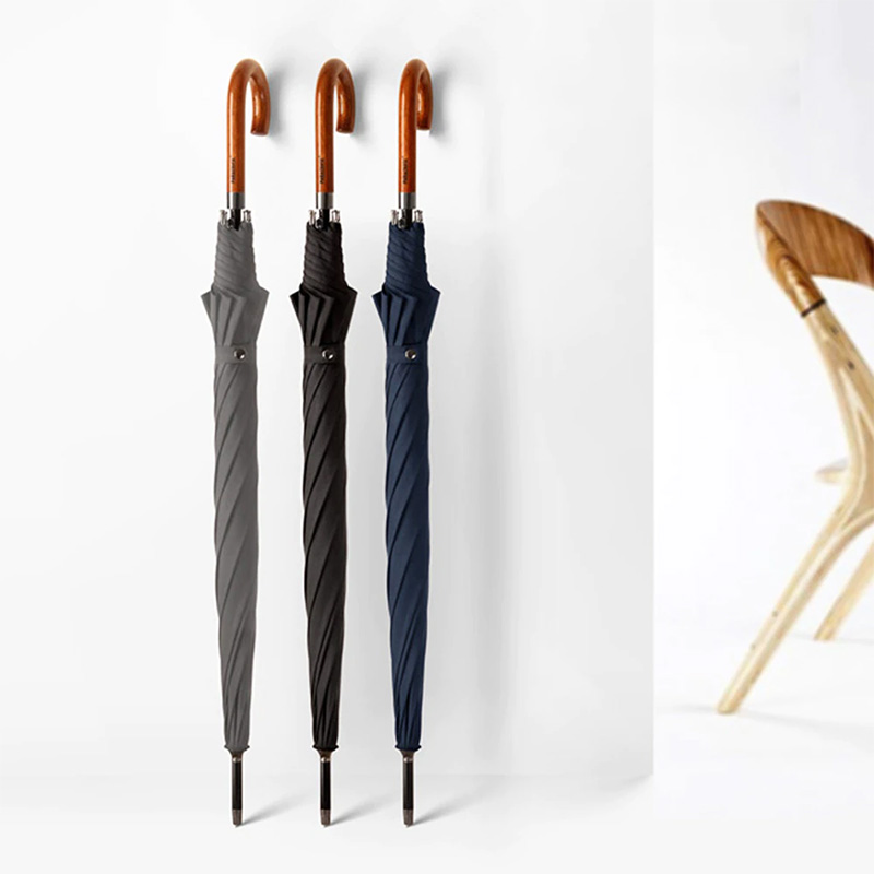 OLYCAT Brand Long Umbrella Japanese Wooden Handle Semi Automatic Large Rain Umbrellas Men 8K Windproof Guarda Chuva Paraguas