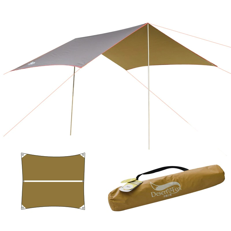 Desert&Fox Camping Rain Fly Camping Tent Tarp Hammock Tarp,Pergola Sun Protection Beach Tent Shade,Pavilion,Awning,Canopy