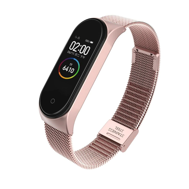 Strap For Xiaomi Mi Band 6 4 5 Wrist Metal Bracelet Screwless Stainless Steel MIband for Mi Band 4 3 5 Strap Wristbands Pulseira