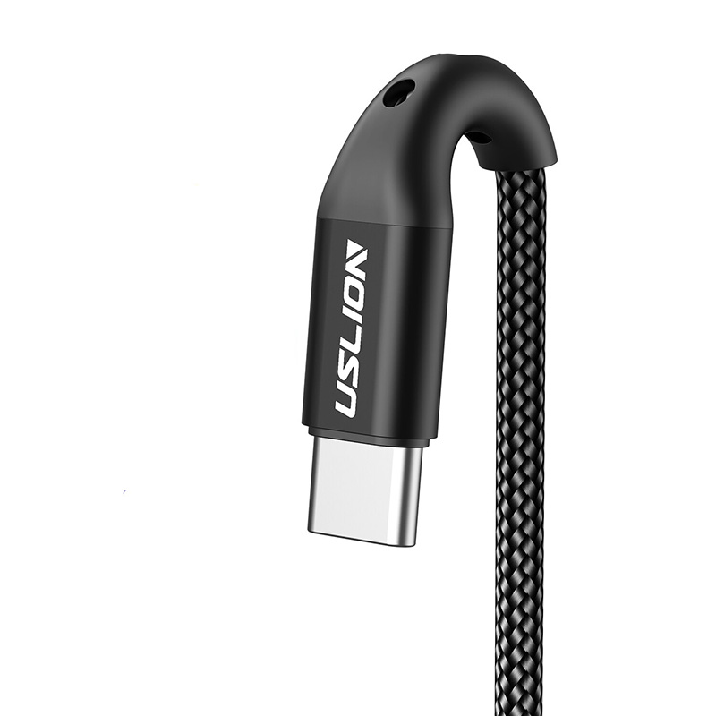 USLION 3A USB Type C Cable Fast Charging Wire for Samsung Galaxy S8 S9 Plus Xiaomi mi9 Huawei Mobile Phone USB C Charger Cable